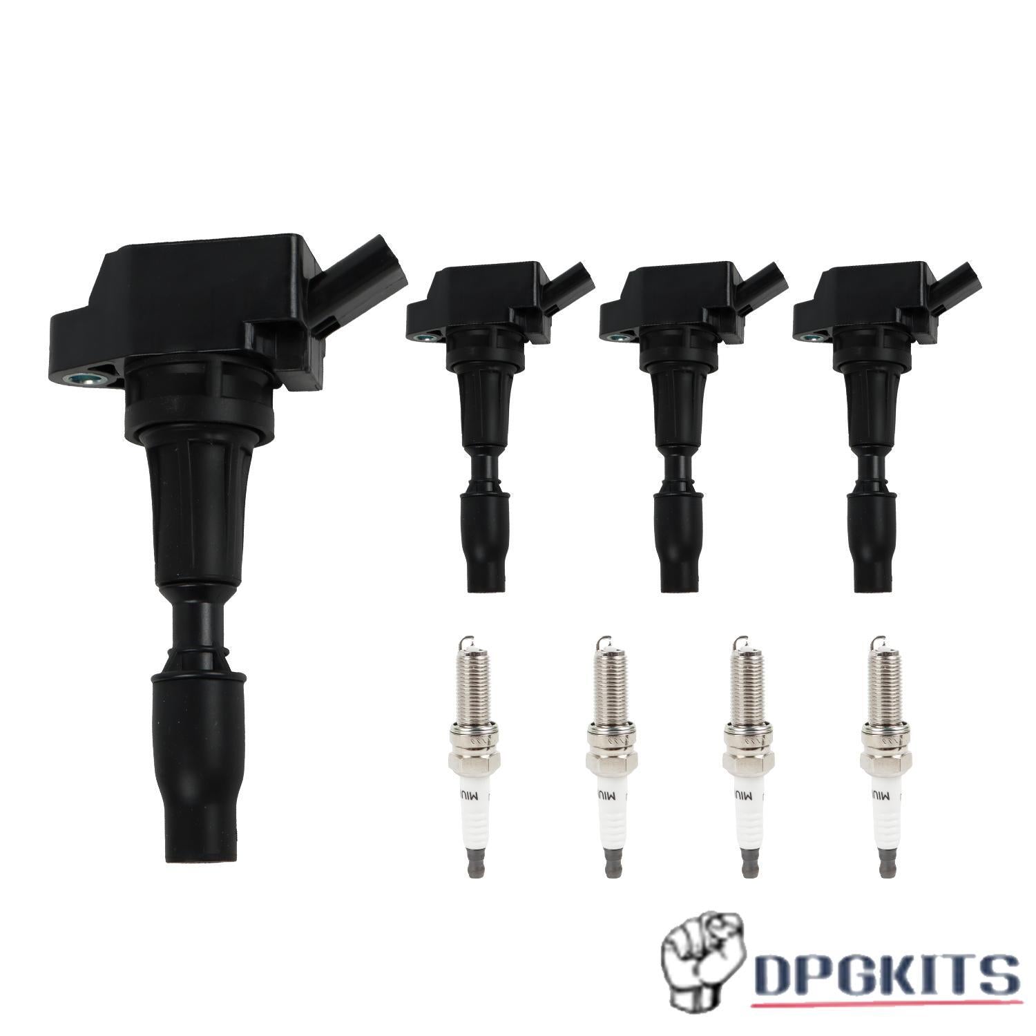 4Pcs Ignition Coils + Iridium Spark Plugs for Hyundai Sonata for Kia Optima 2.0 2.4