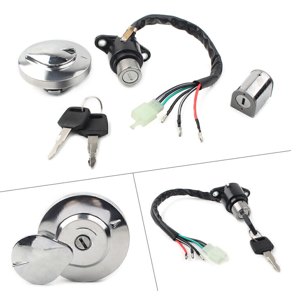 Ignition Switch Fuel Gas Cap Helmet for Seat Lock Key Set Fit for Honda Rebel 250 CMX250