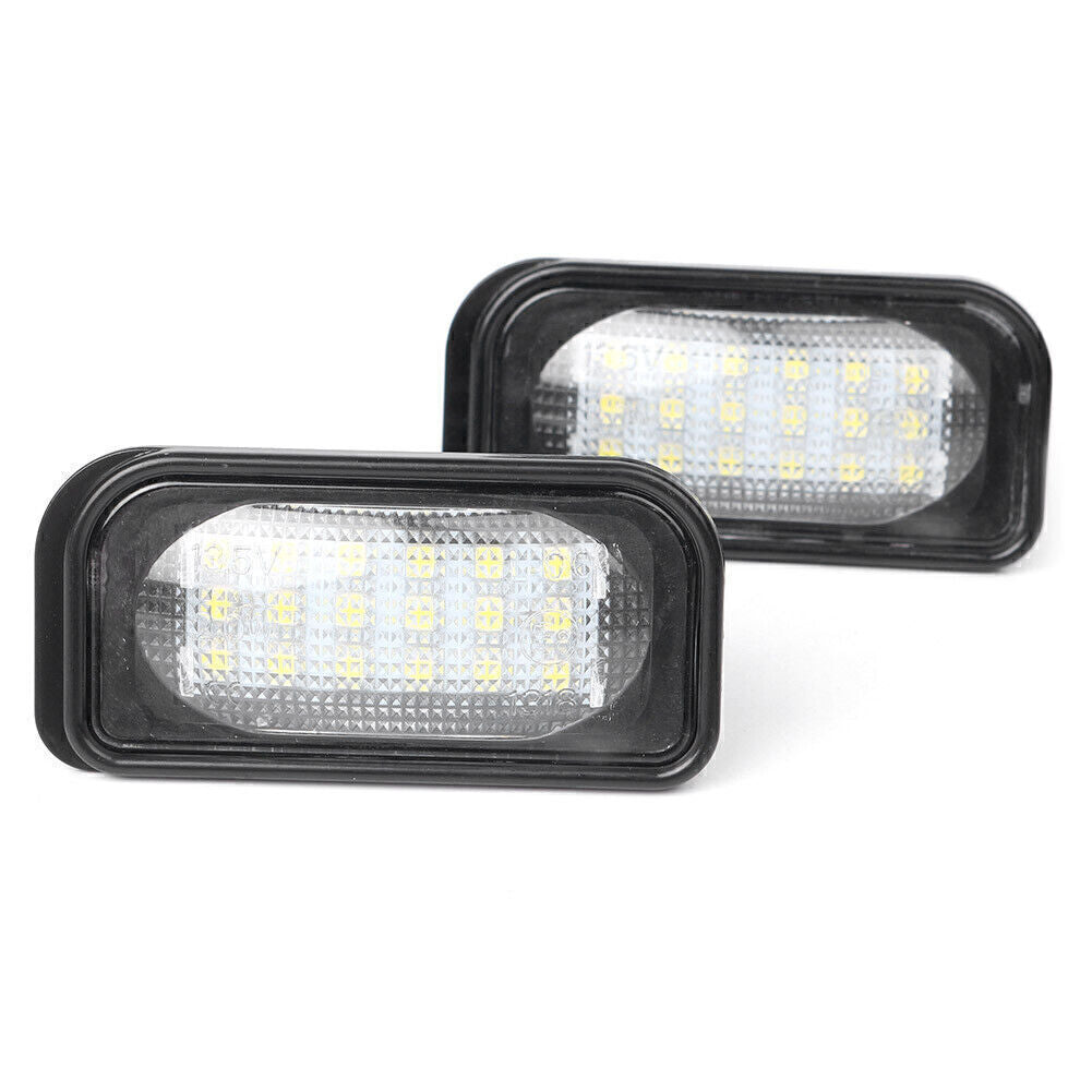 LED License Plate Number Light Lamp for Mercedes-Benz W203 4D Sedan 2000-07 Pair