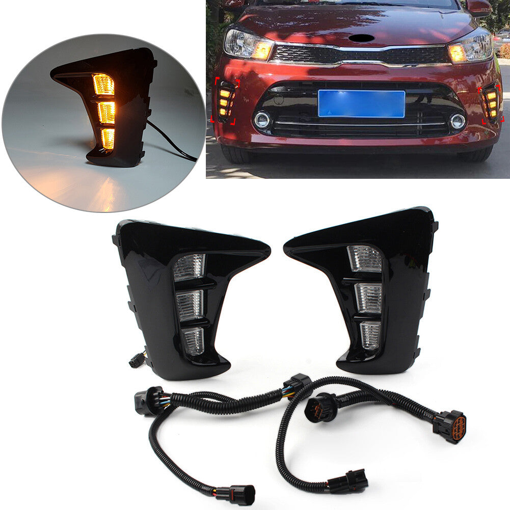 DRL LED Daytime Running Light Bumper Fog Lamp for KIA PEGAS 2018-2023