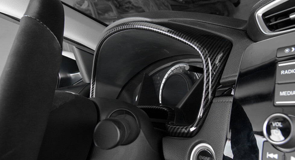 Dashboard Panel Frame Cover Trim 1PCS for Honda CRV CR-V 2017-2022 Carbon Fiber