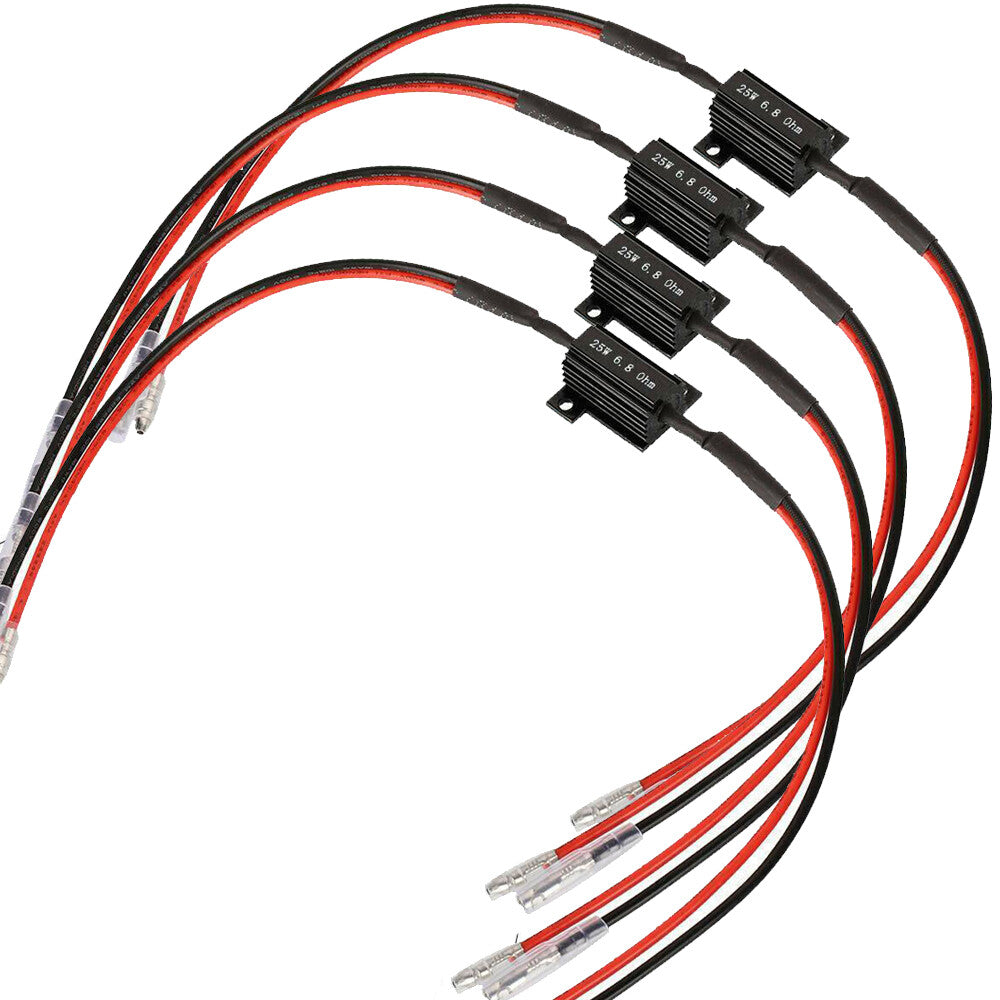 4-Pack Universal Motorcycle Turn Signal Indicator LED Load Resistor Flashing Lights