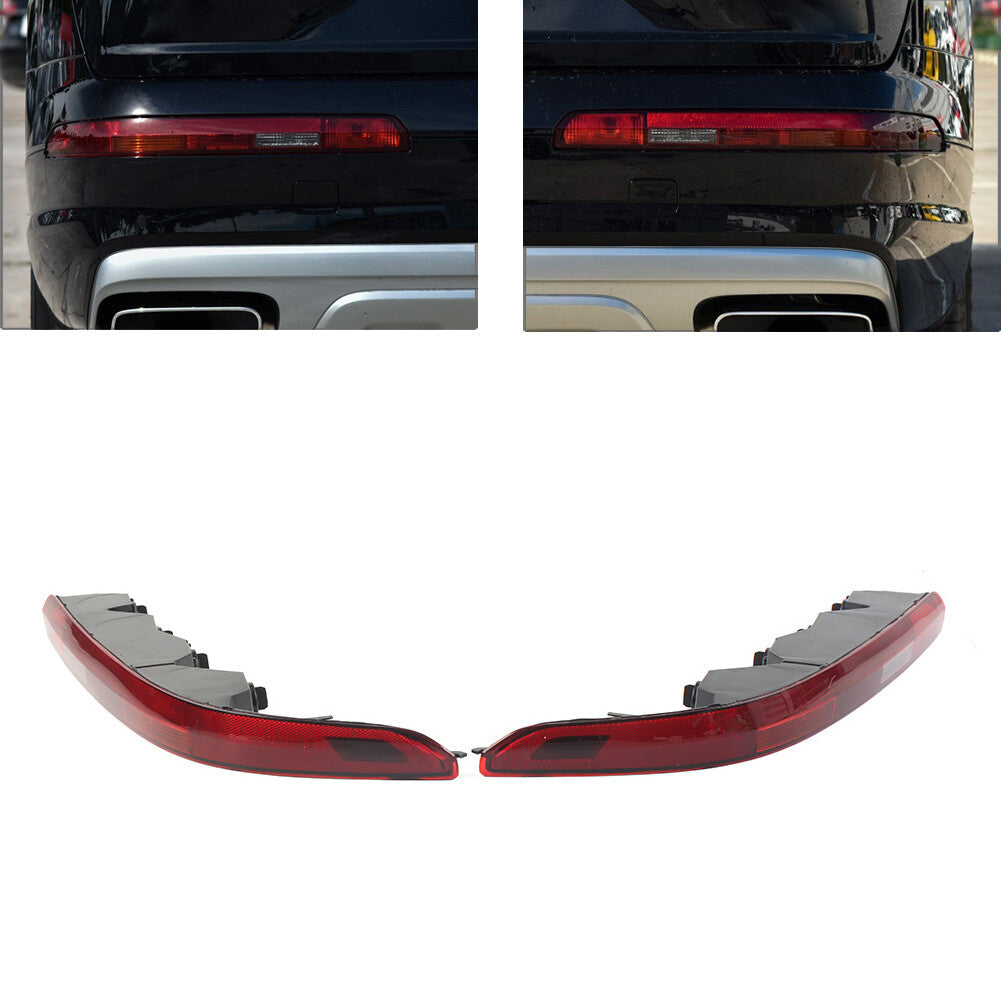 1 Pair Rear Bumper Lower Taillight With 4 Bulbs for Audi Q7 EU Version 2016-2023