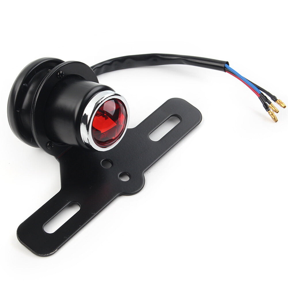 Round Retro Motorcycle Brake Tail Light Lamp For Bobber Chopper Cafe Racer