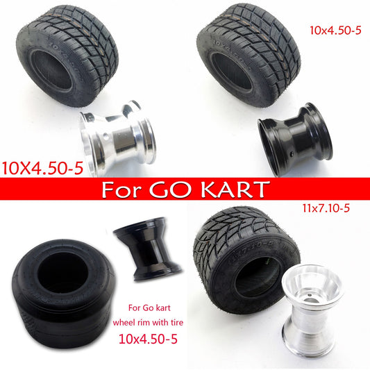 5 inch Go Kart Rear Wheel Rim 11x7.10-5 10x4.5-5 Gokart Racing Sports for Golf Buggy