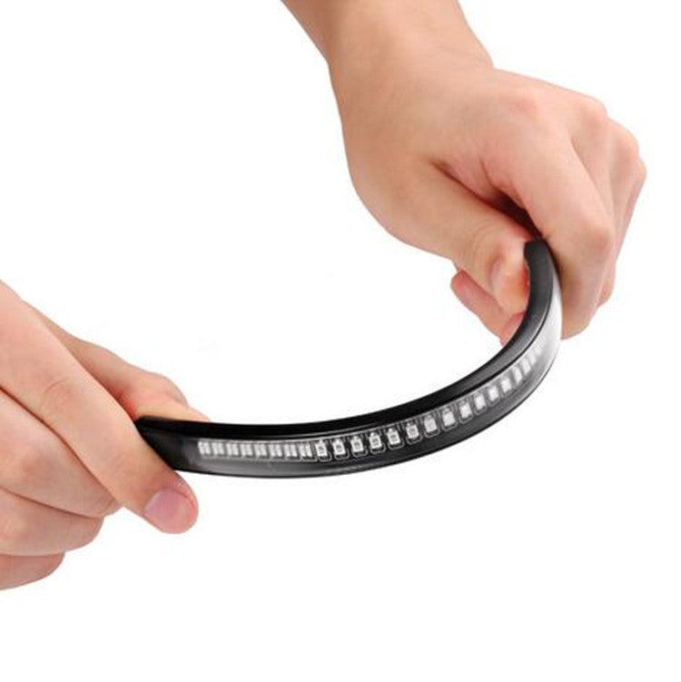 Motorcycle 48 LED Bendable Flexible Strip Light Tail Brake Stop Turn Signal Lamp