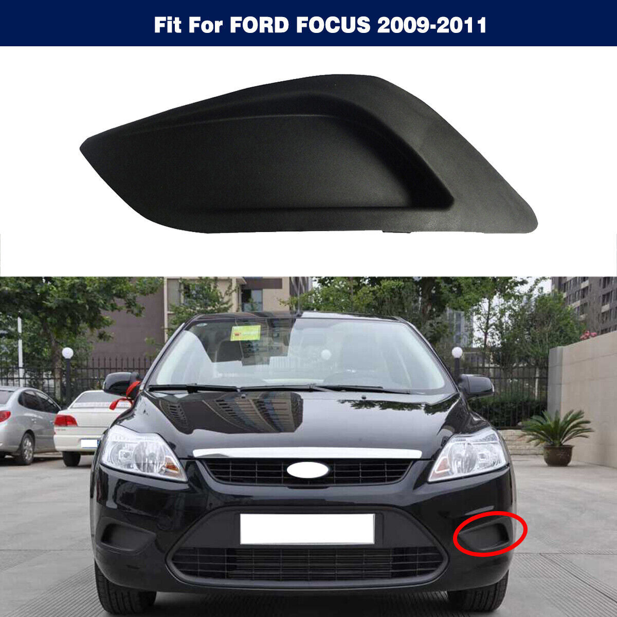 1Pcs Left Side Front Bumper Fog Lamp Light Cover for Ford Focus 2009-2011 Sedan
