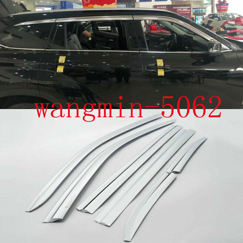 Chrome Window Visor Vent Shades Sun Rain Guard6 For 20-2024 for Toyota Highlander