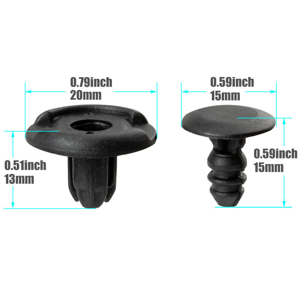 1000X Bumper Rivet Mudguard Clip Retainer for Honda Accord, for Civic , for Acura MDX, TSX, TL