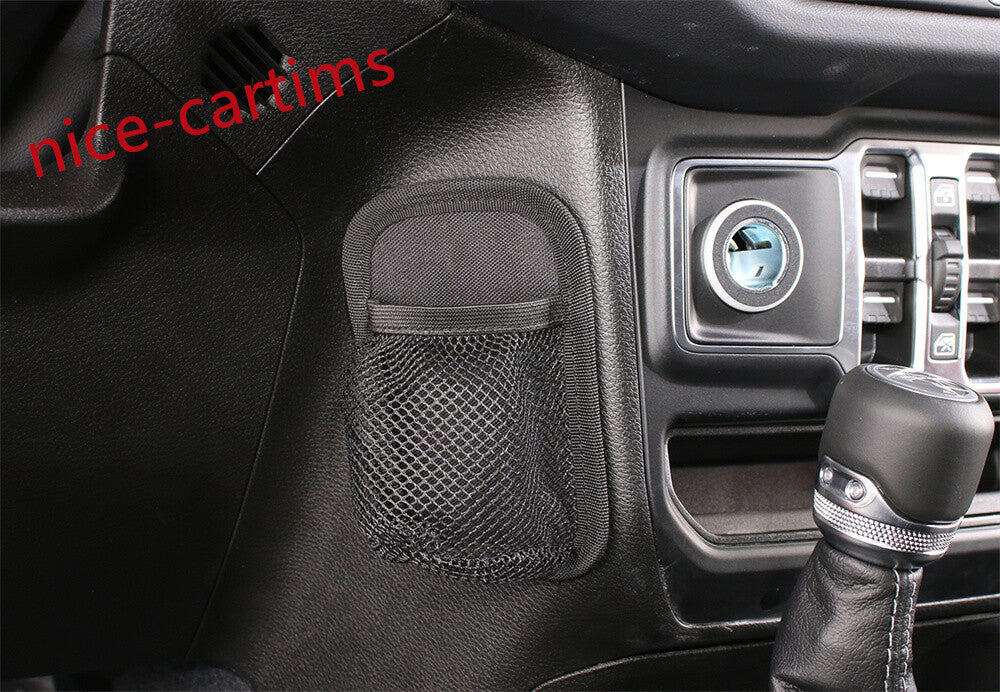 for Jeep for Wrangler JK JL JT 2007+Black Gear Shift Mobile Phone Storage Bag Holder