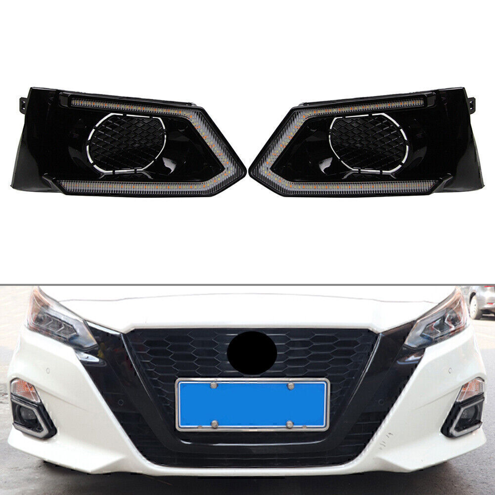 LED Daytime Running Lights DRL Amber White Fit for Nissan Altima Teana 2019-2020 2PC