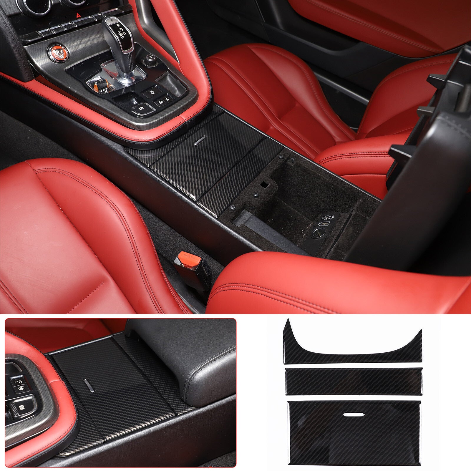 Lightweight silver alloy instrument bar trim for Corvette C7 2014-2019