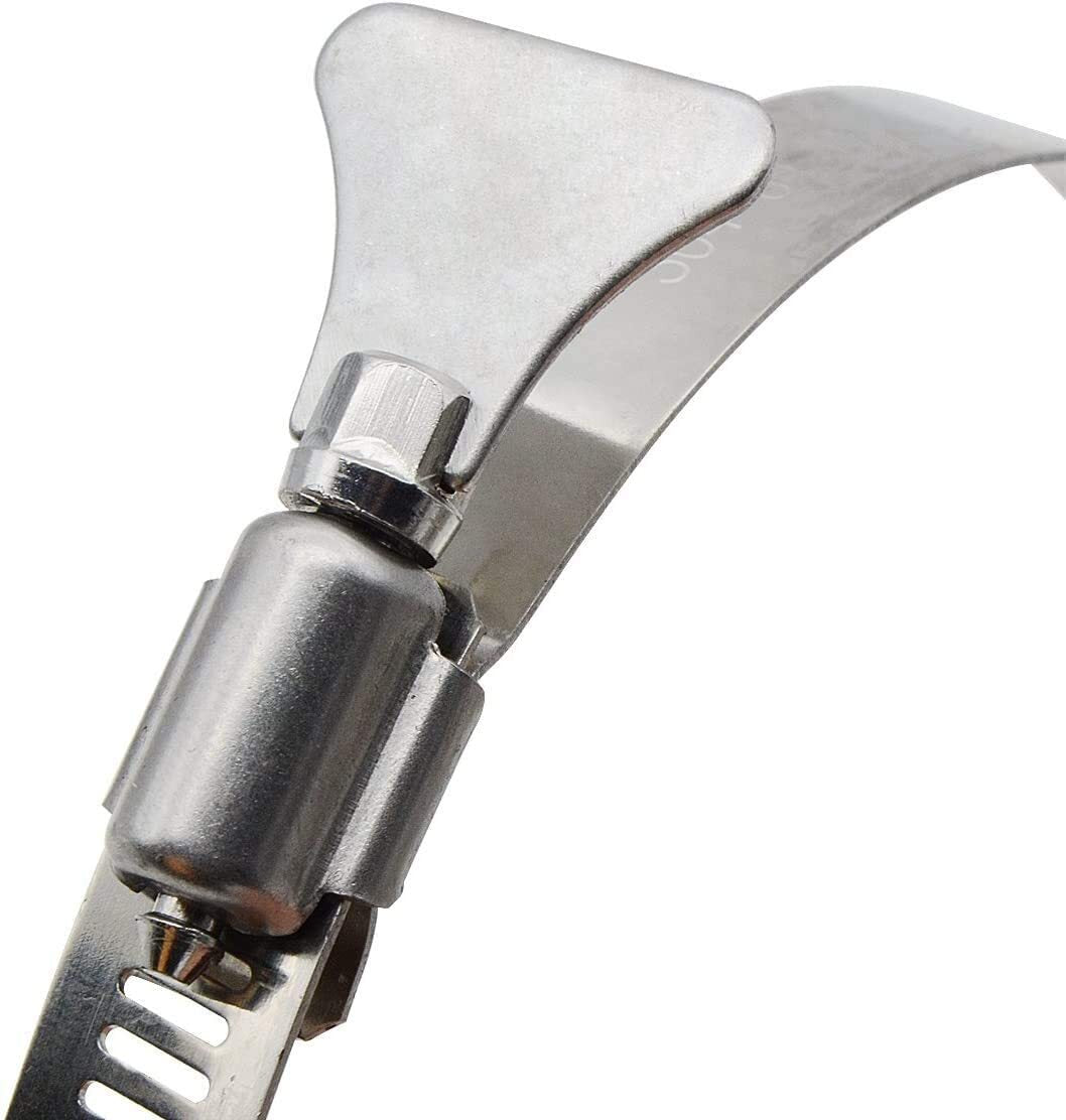 4-inch adjustable stainless steel hose clamp, worm gear clamp, 6-piece thumb clamp