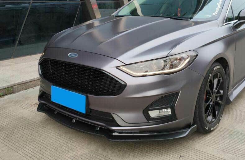 3X ABS Gloss Black Front Bumper Lip Splitter Body for Ford Mondeo Fusion 19-2020