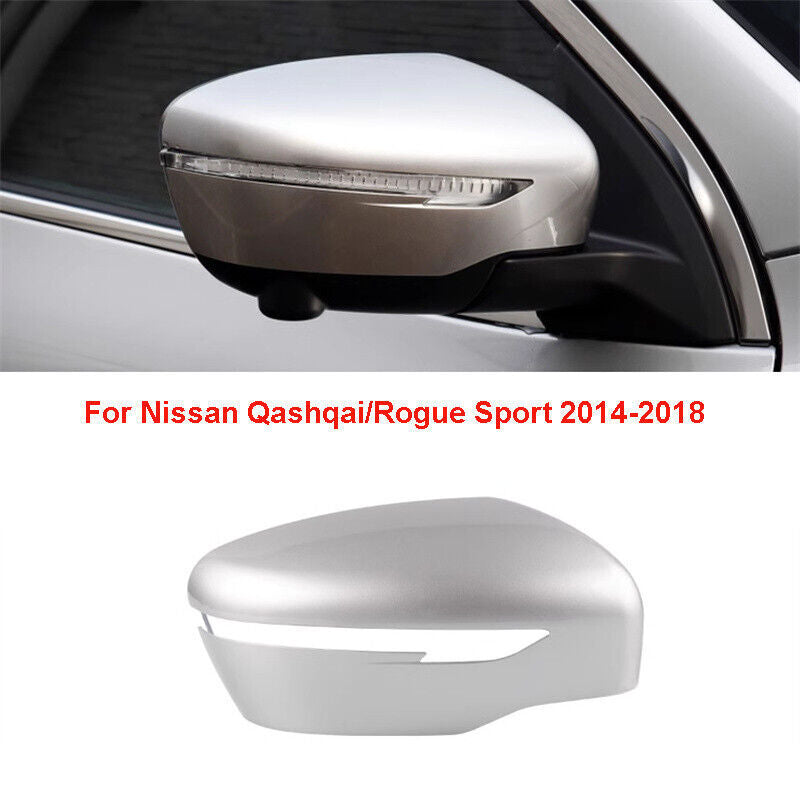 Silver RH Rearview Mirror Shell Cover Cap for Nissan Qashqai/Rogue Sport 2014-18