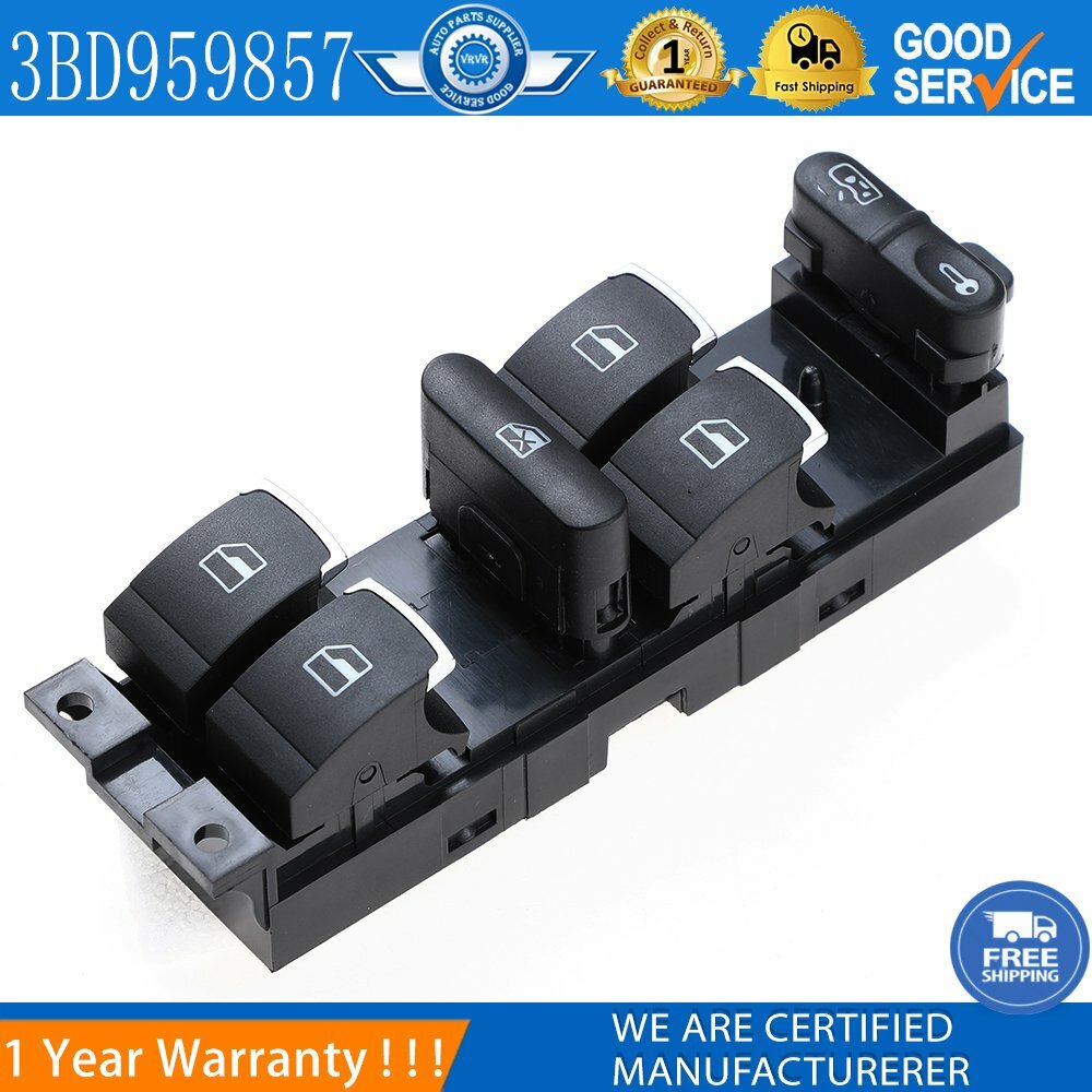 new Power Window Main Switch for 1998-2005 for Volkswagen for Jetta for Golf MK4 3BD959857