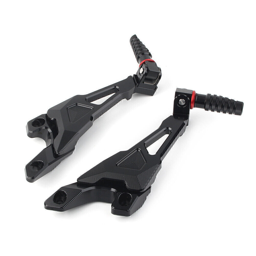 CNC Rear Passenger Footrest Foot Rest Pegs Rearsets Fit for BMW 10-18 S1000RR Black