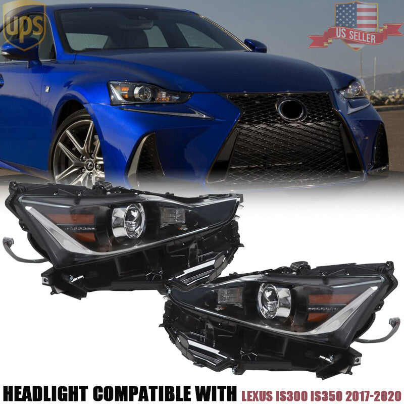 1 Pair Composite Headlamps For 2017-2020 for Lexus IS IS300 IS350 LED Headlights L/R