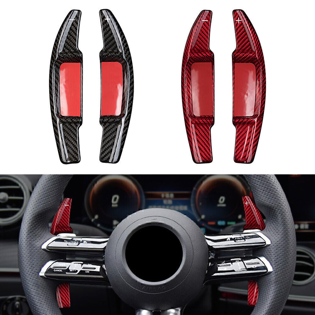 2X Steering Wheel Shift Paddle Carbon Fiber for Mercedes-Benz E Class E260 2021