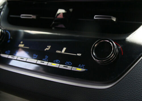 for Toyota for Corolla 2019-2021 Black Aluminum Middle Console AC Knob Cover Trim 2P
