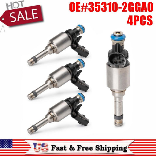 4x 35310-2GGA0 Fuel Injector for Hyundai Sonata 2015-2017 for Kia Sorento 2.4L 16-18