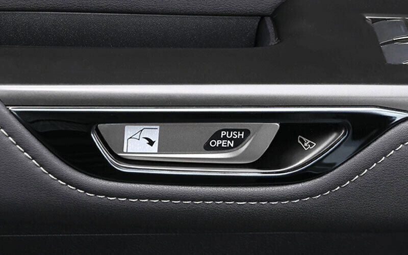 Black Titanium Inner Door Handle Frame Molding Trim for Lexus NX250 350 2022-23