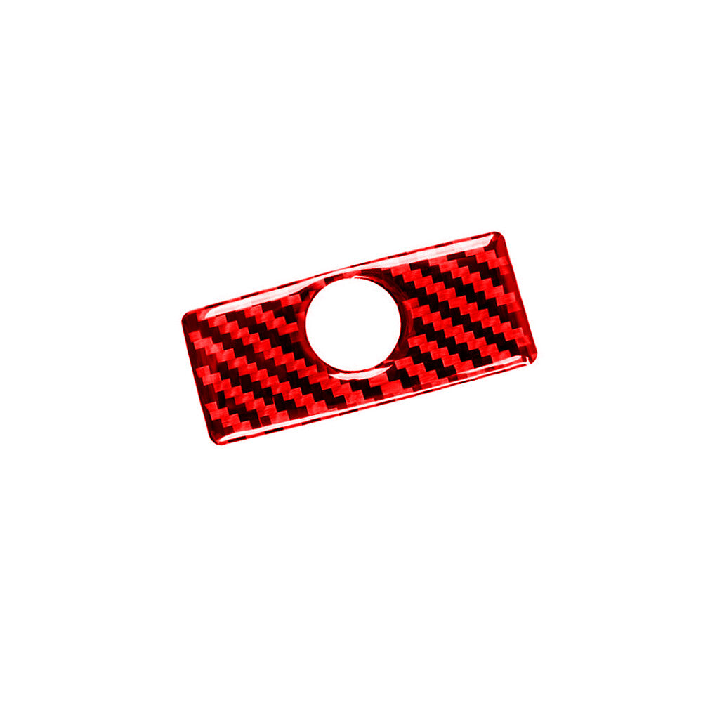Red Carbon Fiber Glove Box Switch Cover Trim for Toyota Highlander 2008-2013