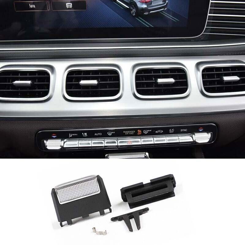 for Benz GLE GLS 2020-2023 Black Silver Middle Console Air Outlet Puller Trim 1P