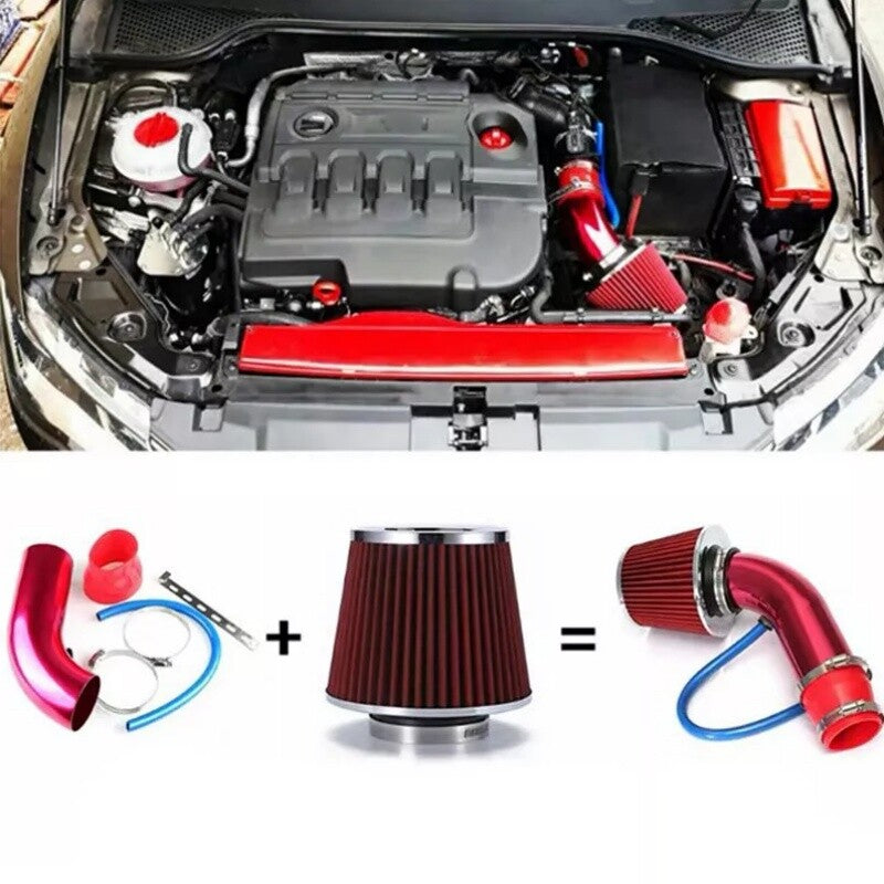 3/76mm Auto Car Cold Air Intake Filter Induction Pipe Power Flow Hose System