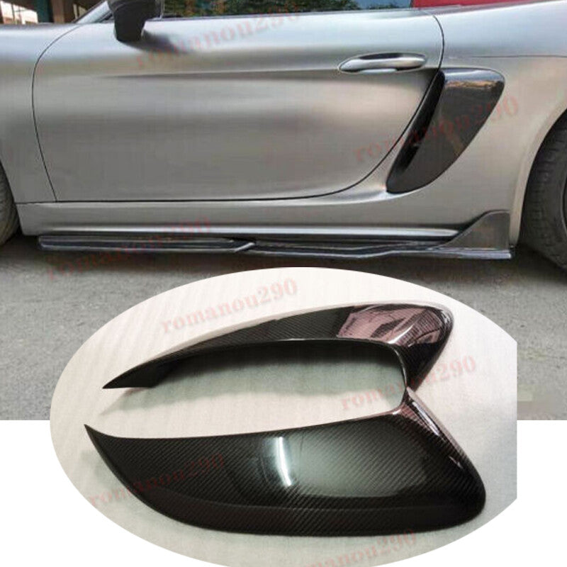 for Porsche 718 Cayman 2017-2022 Carbon Fiber Side Vents Cover Trim auto
