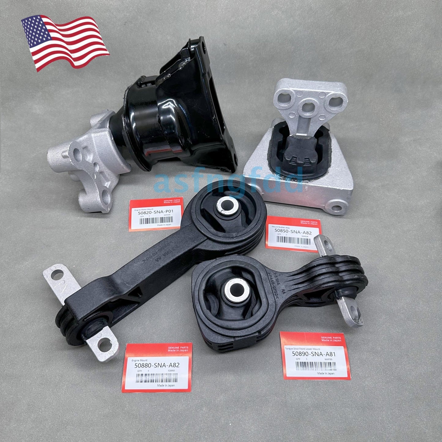 Equipment Manufacturer ( ) 4 Engine, Motor, and Transmission Mount Kit for 06-10 for Honda for Civic 1.8L Automatic Inverter