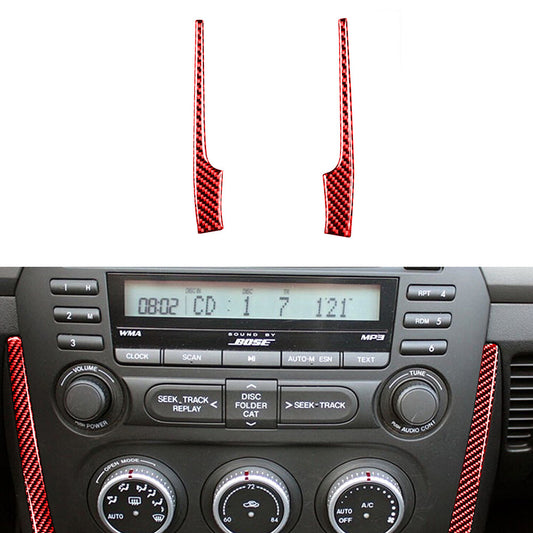 Red Carbon Fiber Central Console Side Cover Trim for Mazda MX-5 Miata 2009-2015