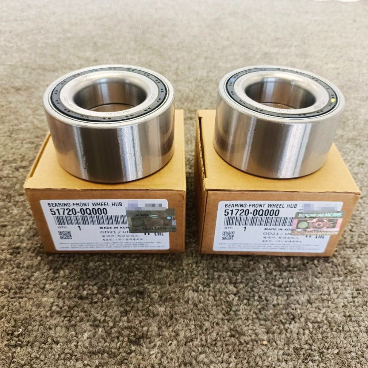 new 2X front wheel hub bearings for 07-19 for Elantra for Veloster Forte Soul 517200Q000