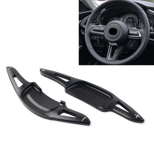 Steering Wheel Paddle Shifter Extend for Mazda 3 Axela CX30 MX30 2002-2021 Black