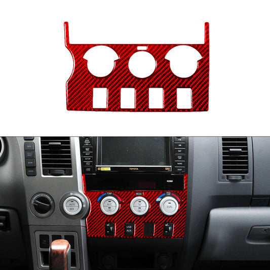 Red Central A/C Control Panel Type A Trim Cover for Toyota Tundra 2007-2013