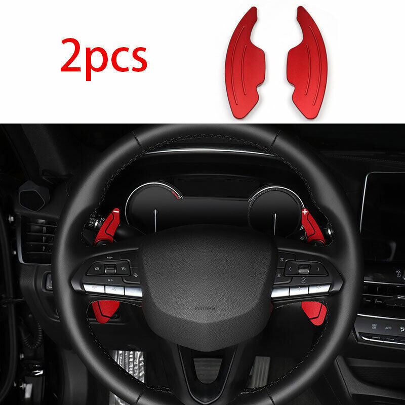 Red Alloy Steering Wheel Shift Paddle Shifter Extension for Cadillac CT5 20-24