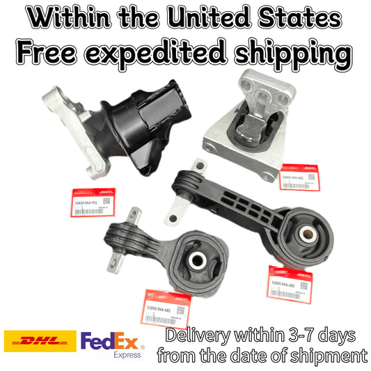 New 4X Engine, Motor, and Transmission Mount Kit for Original Equipment Manufacturers 2006-10 for Honda for Civic 1.8L Automatic Inverter