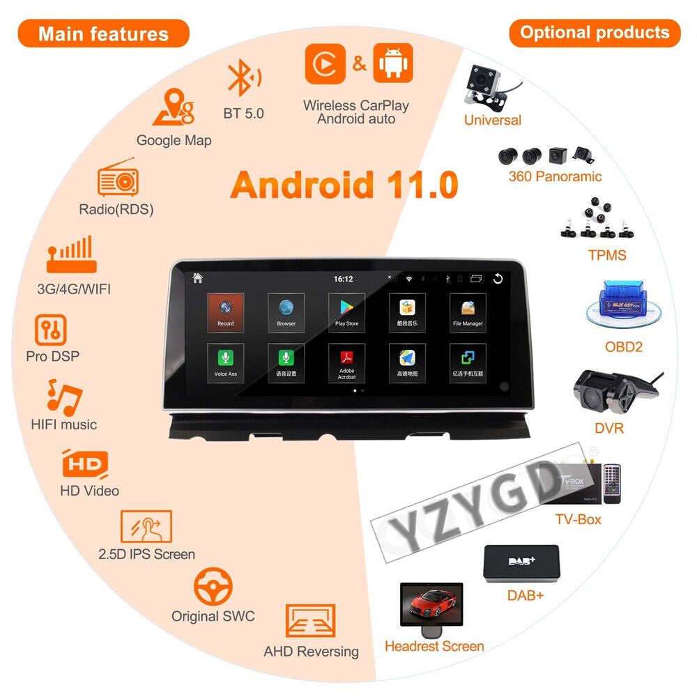 for BMW 7 series F01 F02 2009-2015 256GB Screen Android CarPlay Car Radio GPS