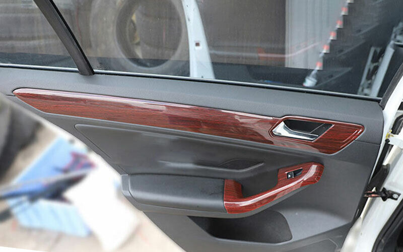 Armrest Strip Trim 2015-2018 for Volkswagen for Jetta MK6 Car Inner Door Wood Grain