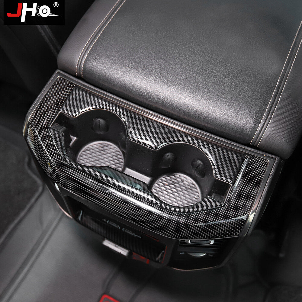 For 2019-2021 for Dodge for Ram 1500 Carbon Fiber Rear Center Water Cup Holder Panel