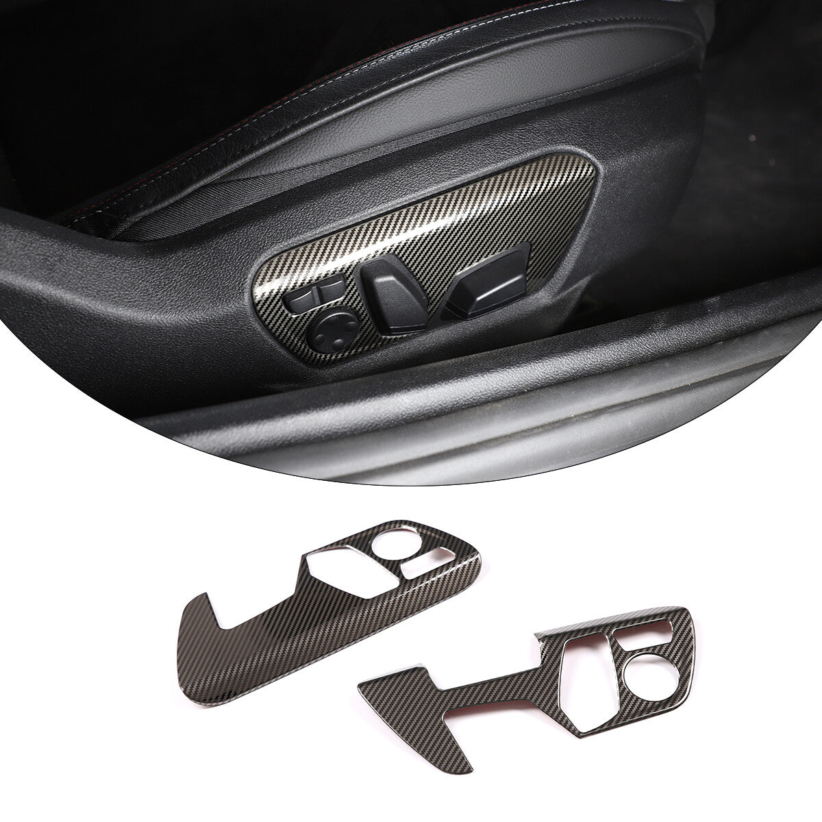 ABS carbon fiber inner door panel upper trim cover for Corvette C8 2020-2023