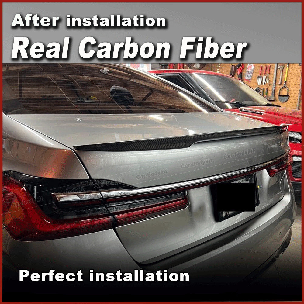 Fit for BMW 7 Series G11 G12 2015-2023 Rear Trunk Spoiler Wing REAL CARBON FIBER