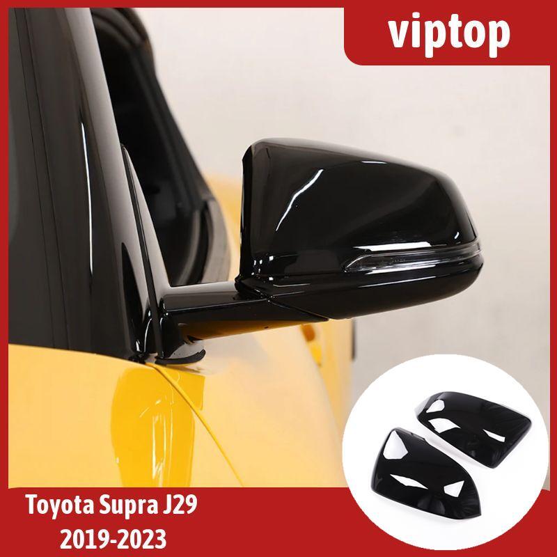 for Toyota Supra 19-23 Gloss Black ABS Side Mirror A Pillar Panel Cover Trim