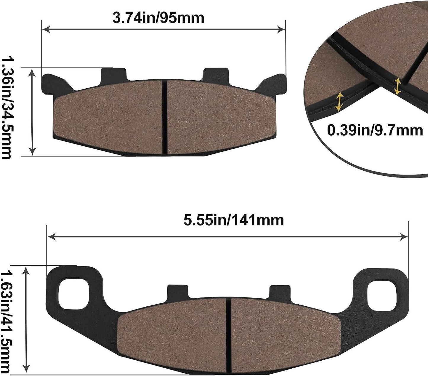 Brake Pads for Kawasaki GPZ600 kle500b 1991-2007 ZR550 Zephyr 550 1991-1999