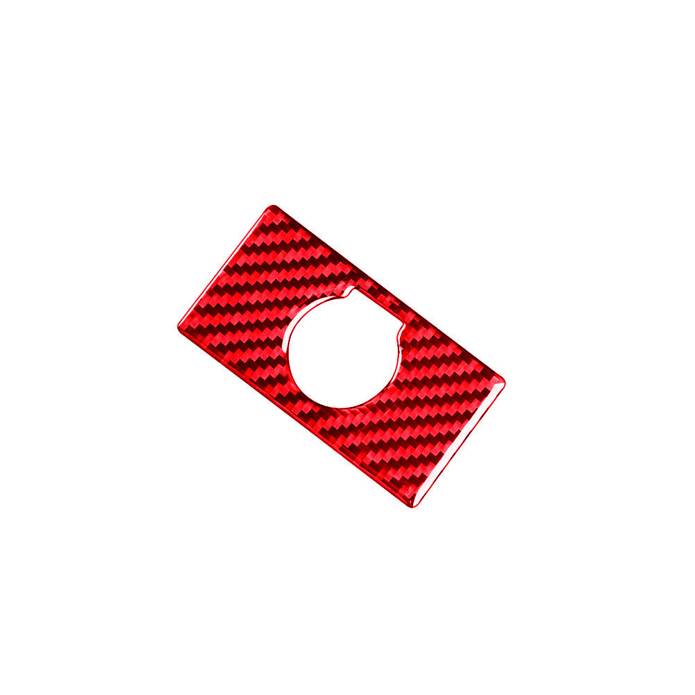 Red Carbon Fiber Rear Cigar Lighter Switch Cover Trim for Toyota Tundra 2014-18