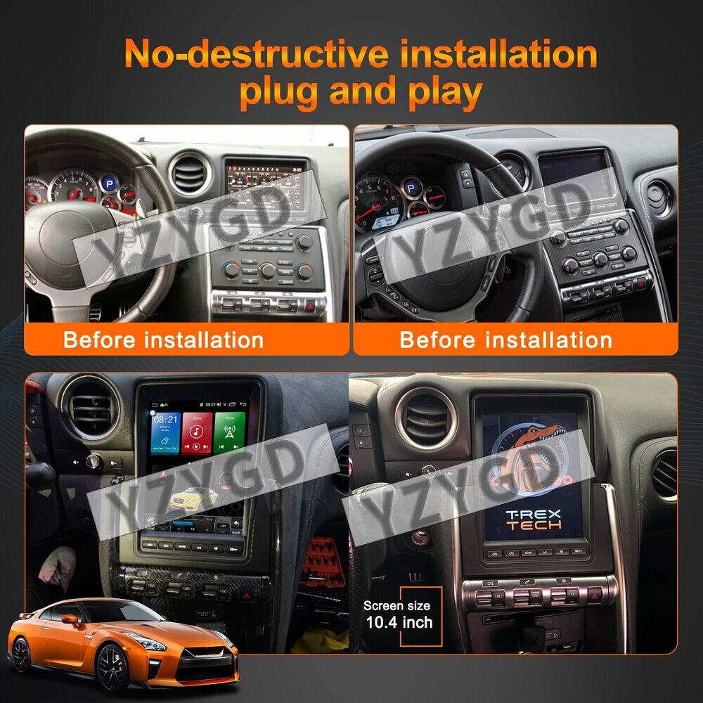 for Nissan GT-R Skyline 2008-2017 Android CarPlay 2Din Car Radio Stereo Receiver