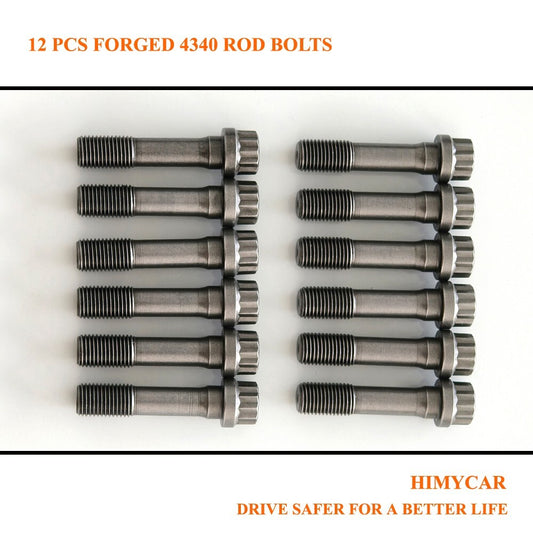 12-Piece High-Performance Racing Forged Connecting Rod Bolt Caps SCREWS 7/16x1.600L