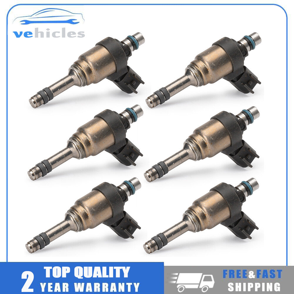 Six fuel injectors for Hyundai Azera 3.3L 2014-2017 and for Genesis 3.8L 2015-2016.