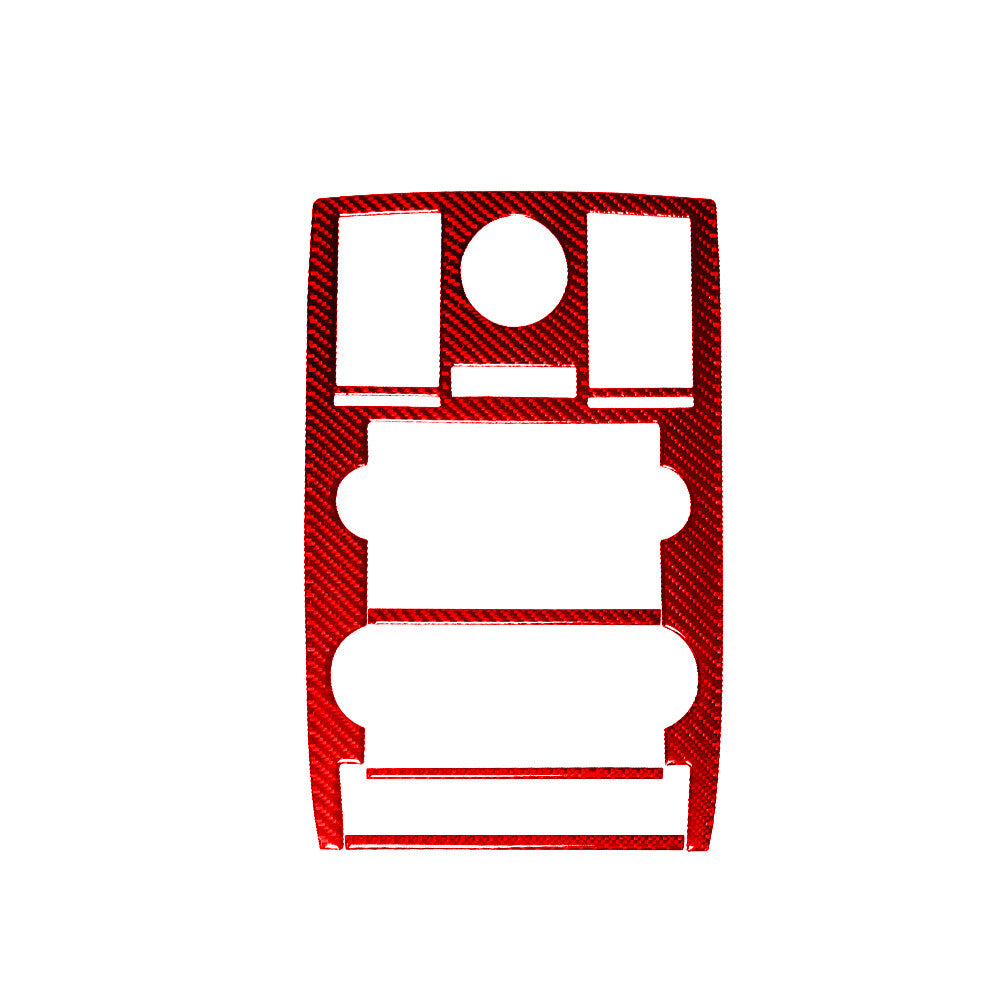 5X Red Carbon Fiber CD Control Panel Cover Trim TypeA for Chrysler 300 2005-2007