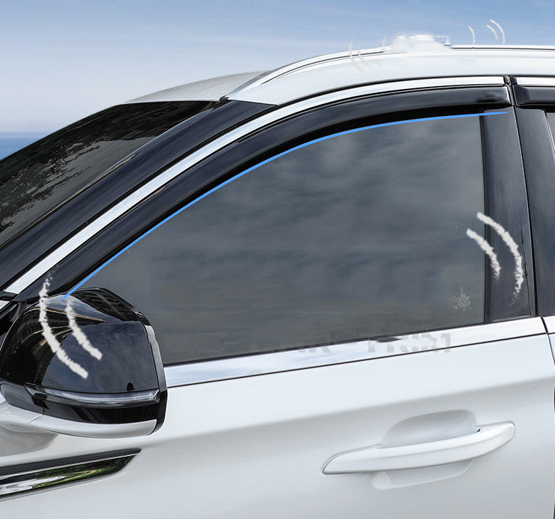 for Lincoln Aviator 2020-2023 Black PC Window Visors Deflector Rain Guard 6P Set